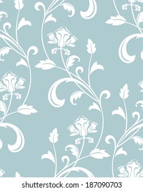 Floral pattern. Wallpaper baroque, damask. Seamless vector background.