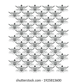 Patrón floral. Papel de escritorio barroco, damasco. Fondo vectorial impecable. Patrón gráfico moderno.
