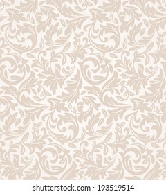 Floral pattern. Wallpaper baroque, damask. Seamless vector background.