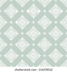 Floral pattern. Wallpaper baroque, damask. Seamless vector background.
