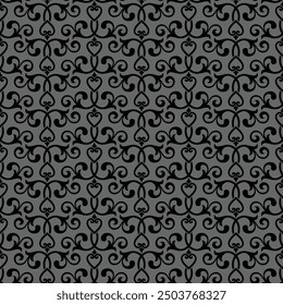 Patrón floral. Fondo de pantalla barroco, damasco. Fondo de Vector sin fisuras. Patrón gráfico moderno.