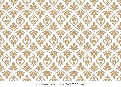 Floral pattern. Wallpaper baroque, damask. Seamless vector background.