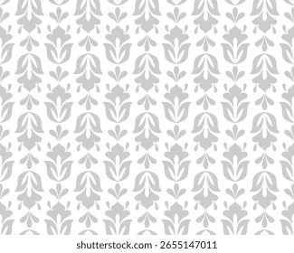 Blumenmuster. Tapete barock, Damast. Nahtloser Vektorhintergrund.