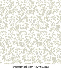 Floral pattern. Wallpaper baroque, damask. Seamless vector background