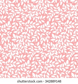 Floral pattern. Wallpaper baroque, damask. Seamless vector background. Pink and white ornament.