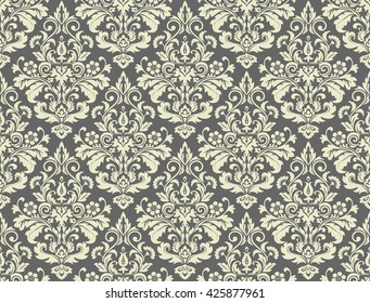 Floral pattern. Wallpaper baroque, damask. Seamless vector background