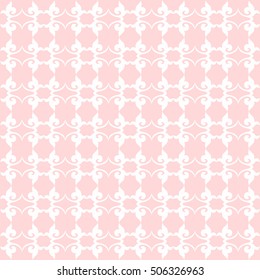 Floral pattern. Wallpaper baroque, damask. vector background. Rose and quartz color