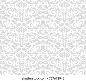 Floral pattern. Wallpaper baroque, damask. Seamless vector background. Graphic modern pattern.