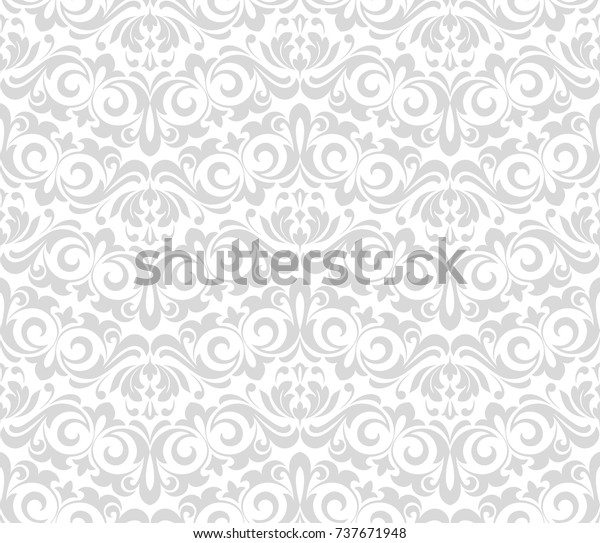 Floral Pattern Wallpaper Baroque Damask Seamless Stock Vector (Royalty