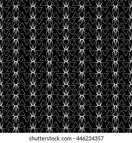 Floral pattern. Wallpaper baroque, Seamless vector background, black & white
