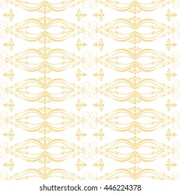 Floral pattern. Wallpaper baroque, Seamless vector background, black & white