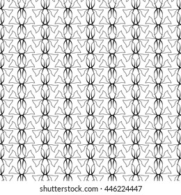 Floral pattern. Wallpaper baroque, Seamless vector background, black & white