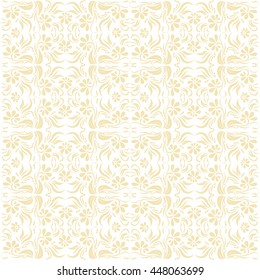 Floral pattern. Wallpaper baroque, Seamless vector background, black & white