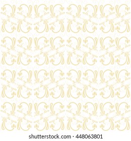 Floral pattern. Wallpaper baroque, Seamless vector background, black & white