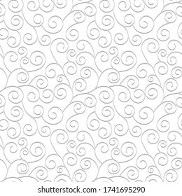 Floral pattern. Wallpaper in the Baroque style. Seamless vector background. White and gray pattern for fabric, Wallpaper. Damascus
