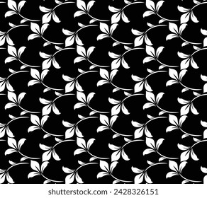Floral pattern. Wallpaper baroque swirly ornament Seamless vector background. Graphic modern pattern.