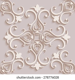Floral pattern wallpapers in the style of Baroque . Can be used for backgrounds and page fill web design. 