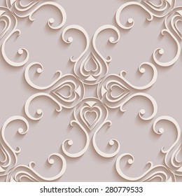 Floral pattern wallpapers in the style of Baroque . Can be used for backgrounds and page fill web design. Vector illustration.