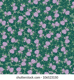 Floral  pattern. Water lily seamless nature background. Flourish texture