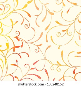 Floral pattern. Watercolor background.