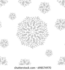 Floral pattern with white background