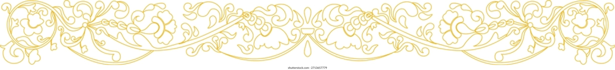 Floral pattern. wood carving pattern