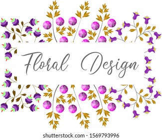 Floral pattern for your design. Floral template for holiday, wedding, happy birthday. Vector  EPS 10