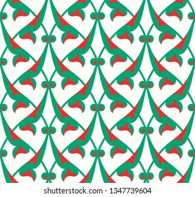 Floral pattern for your design. Traditional Turkish – Ottoman seamless ornament. Iznik. Vector background.