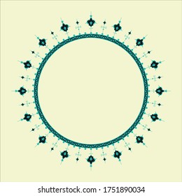 Patrón floral para su diseño. Marco tradicional persa. Iznik. Fondo vectorial.