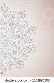 Floral patterned mandala design on seamless background. 