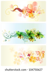 Floral patterned set  beautiful for your design. Vector cards
