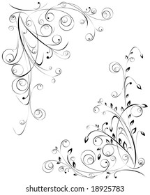 Floral patterns.
