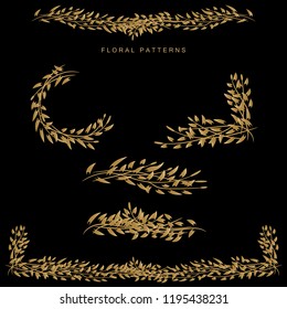 Floral patterns decorative ornaments element