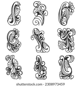 Patrones florales para el diseño aislado en blanco