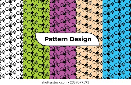 Floral patterns with flowers. set nature seamless patterns. pattern swatches included for illustrator user.