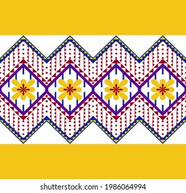 Floral patterns and grids in yellow, blue and red colors.
with the perfect color
Covered with beauty and perfection Suitable to be printed on fabric. and other decorative materials