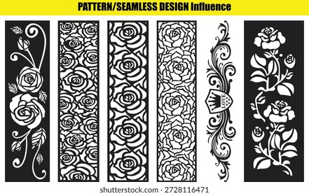 And floral patterns with intricate on vertical backgrounds roses seamless