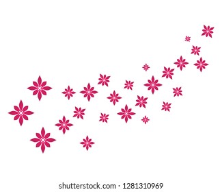 floral patterns logo and symbols on a white background
