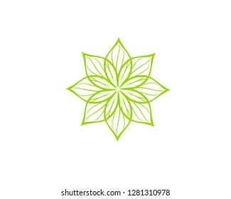 floral patterns logo and symbols on a white background
