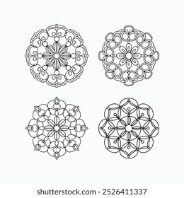 floral patterns mandala vector templates