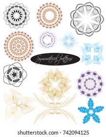 floral patterns on a white background with text