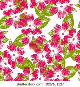 Floral patterns pink  peony  hand drawn flower , in vector,  wallpaper, textile, fabric