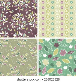 Floral Patterns and seamless backgrounds. Ideal for printing onto fabric and paper or scrap booking