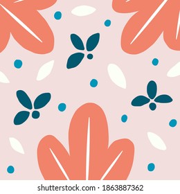 Floral patterns set for postcard, poster