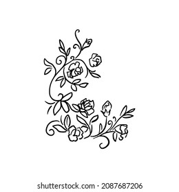 Floral patterns sketch vector illustration art