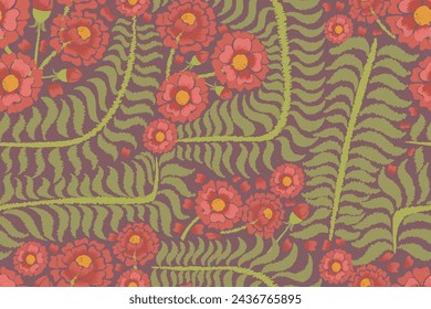Floral patterns are suitable for fabrics, motifs, backgrounds, wallpapers, 