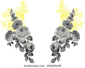 floral patterns vector illustration for t-shirt design.eps