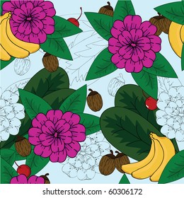 floral patterns for wallpaper, curtains, present paper and others