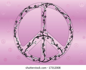 Floral Peace Sign