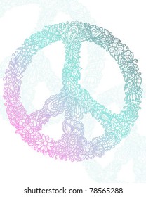 Floral Peace Sign